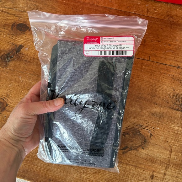 BNIB Storage bin- foldable, clutter organizer! Charcoal - Picture 3 of 4